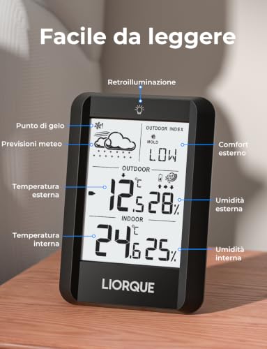 Thumbnail 6 de LIORQUE stazione meteo con sensore esterno
