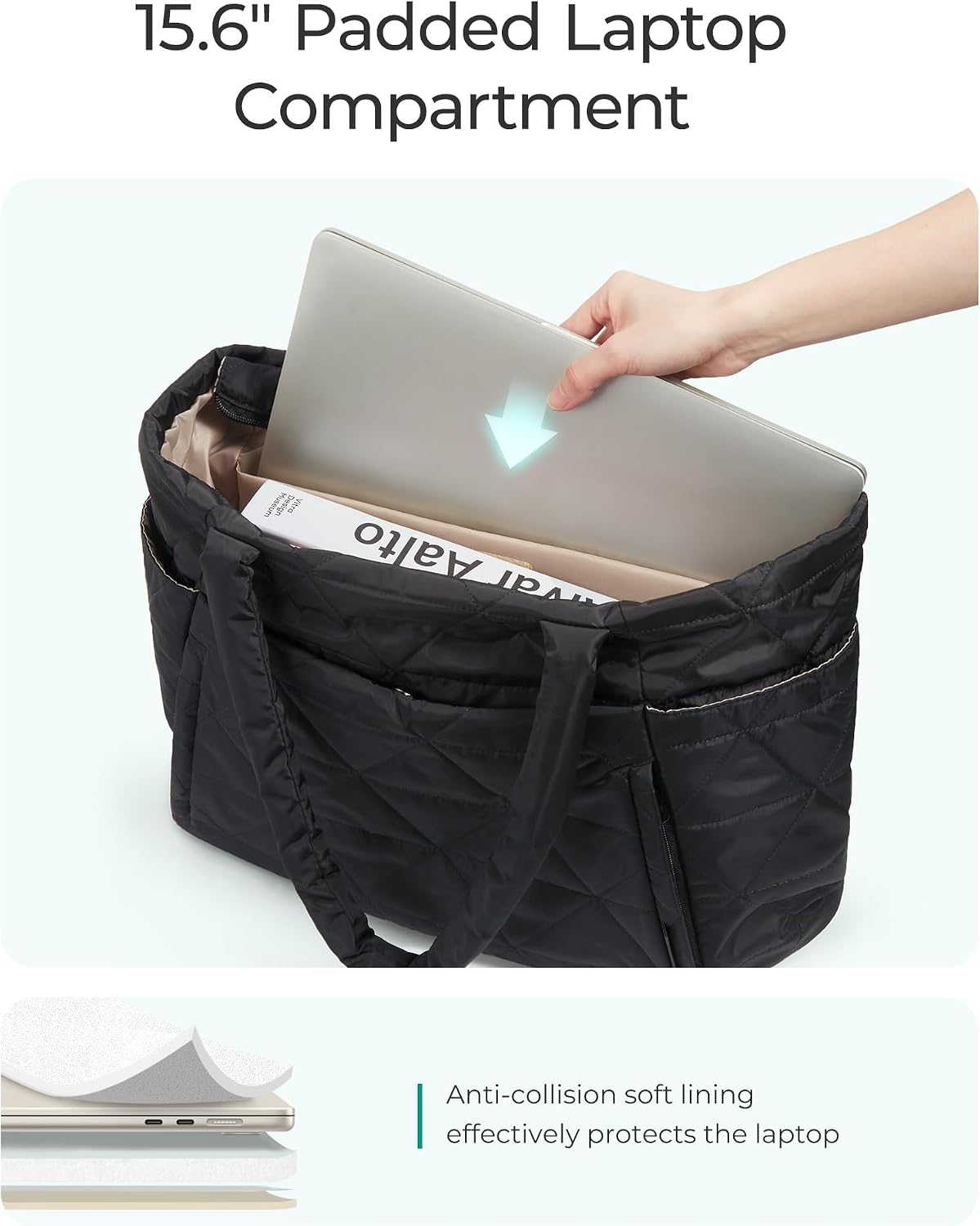 Thumbnail 6 de BAGSMART Puffer Tote Bag for Women