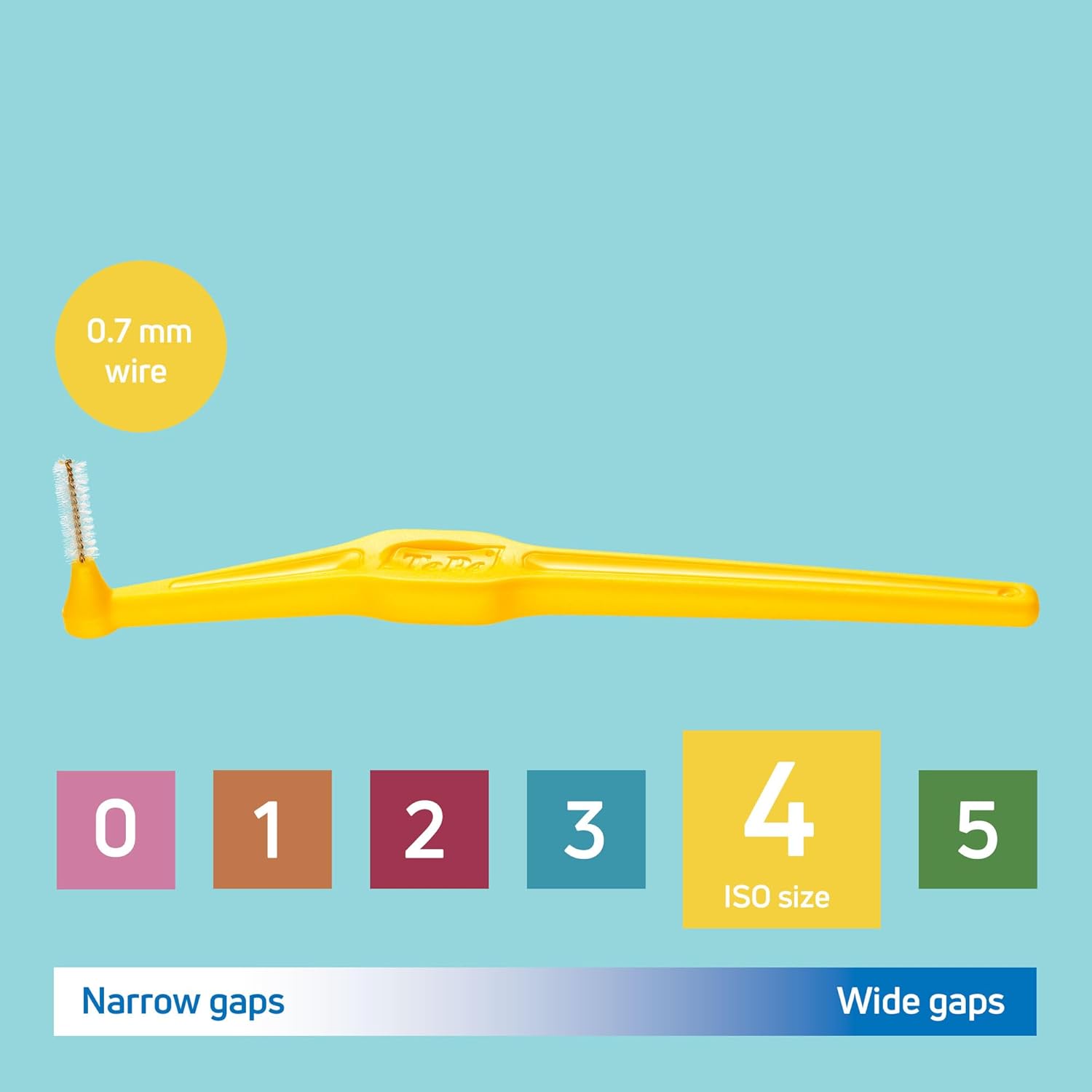 Thumbnail 2 de TePe Interdental Brush Angle Yellow 0.7mm/ISO 4 (20 pcs) – Plaque Remover for Small Gaps