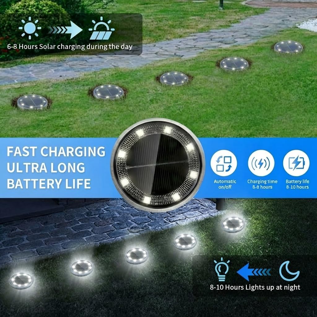 Thumbnail 1 de Solar floor lights 6 pack, 8 LED