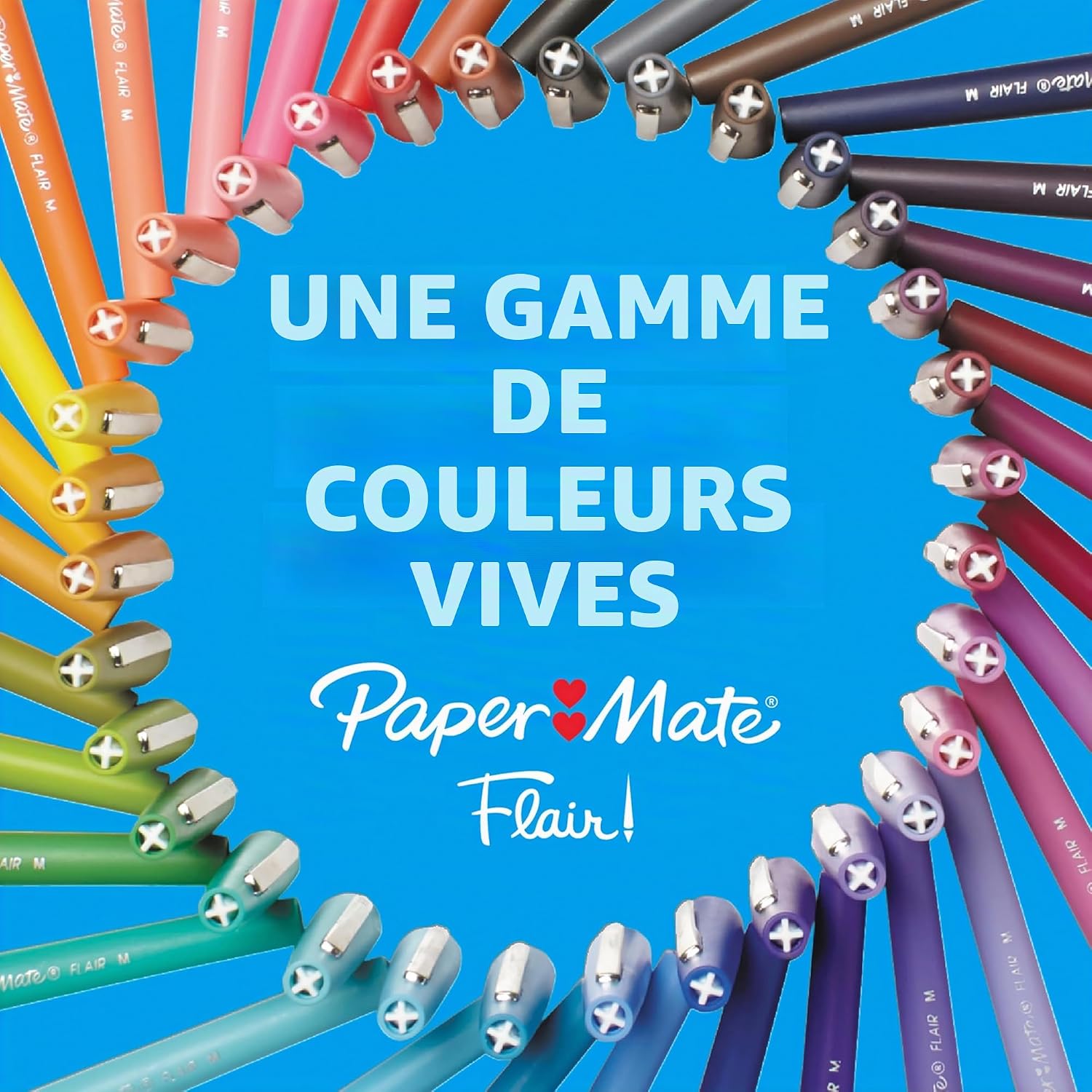 Detalle 2 de Paper Mate Flair stylos feutres 0,7 mm bleu marine 📏