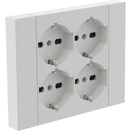 Detalle de Electraline 22105 Multipresa da incasso Quadra 4 Posti Universali P40