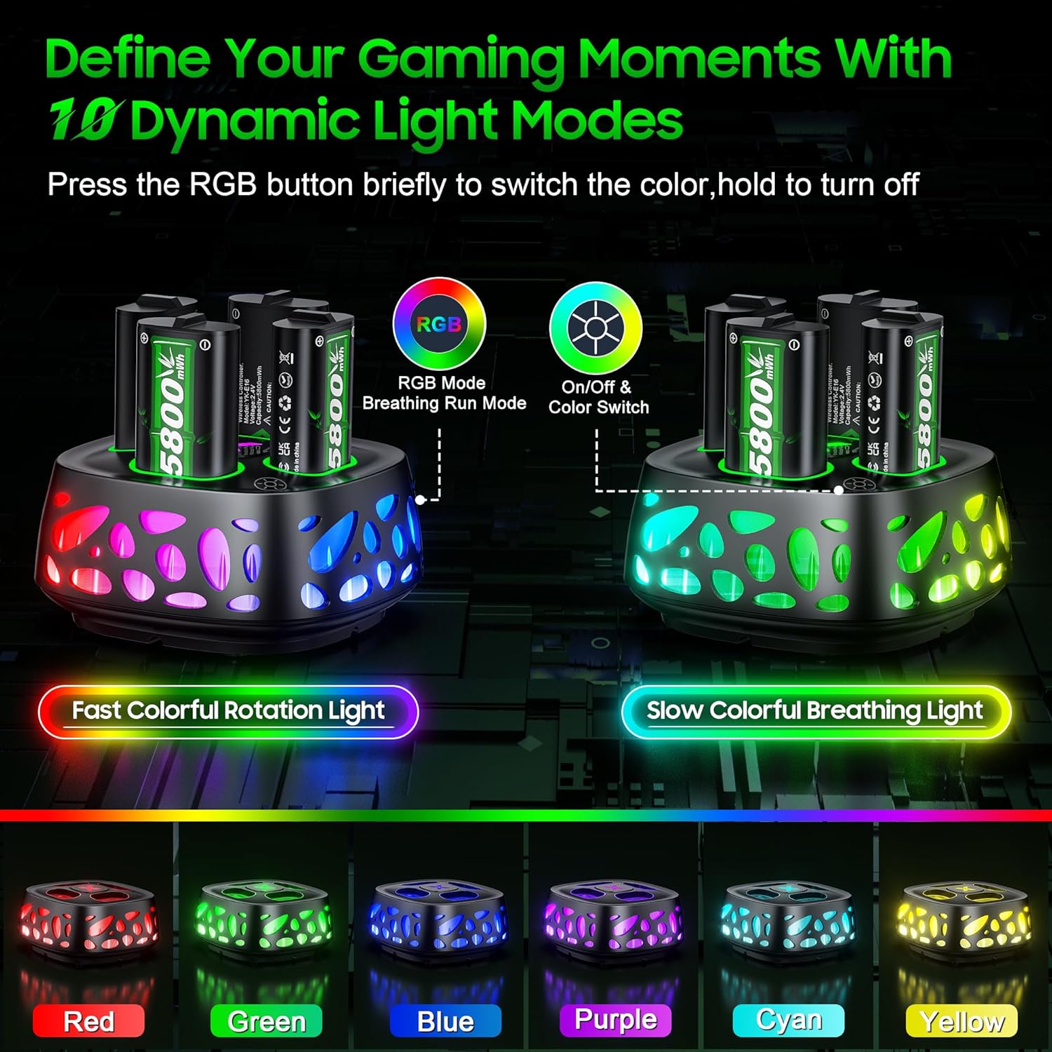 Detalle 2 de 5800mWh Rechargeable Battery Pack 4× for Xbox Controllers