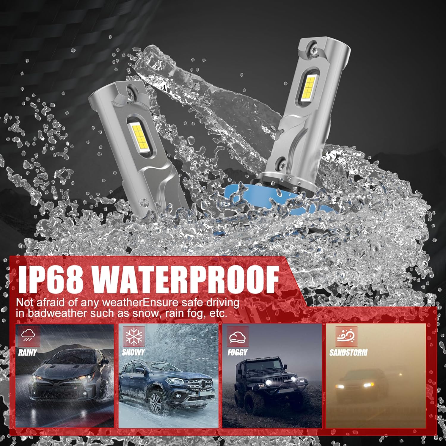 Thumbnail 4 de WAIXINGREN H11 60W 26000LM LED Headlight