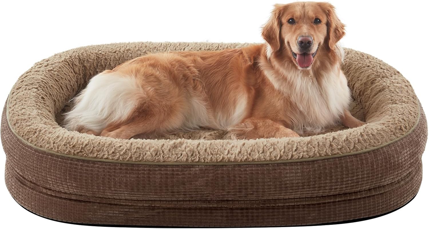 Detalle de Pawk Large Dog Bed: XL Orthopedic Memory Foam for Big Breeds