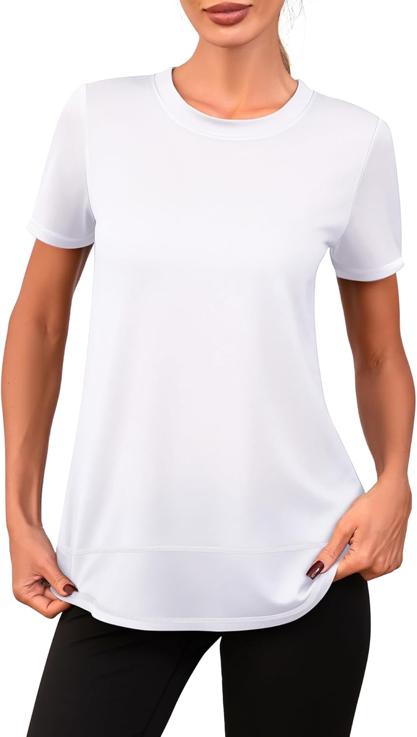 Thumbnail 6 de Memouniva Maglietta Sportiva Donna Slim Fit: t-shirt da palestra versatile e confortevole