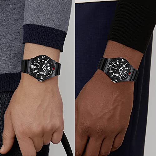 Detalle 2 de HANPOSH Orologio Uomo Analogico Quarzo Impermeabile con Data Luminosa – 44 mm, 5ATM