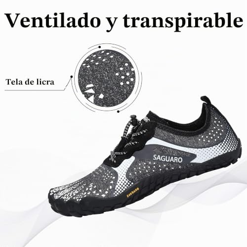 Detalle 2 de SAGUARO Zapatillas barefoot minimalistas para trail y fitness, talla 46