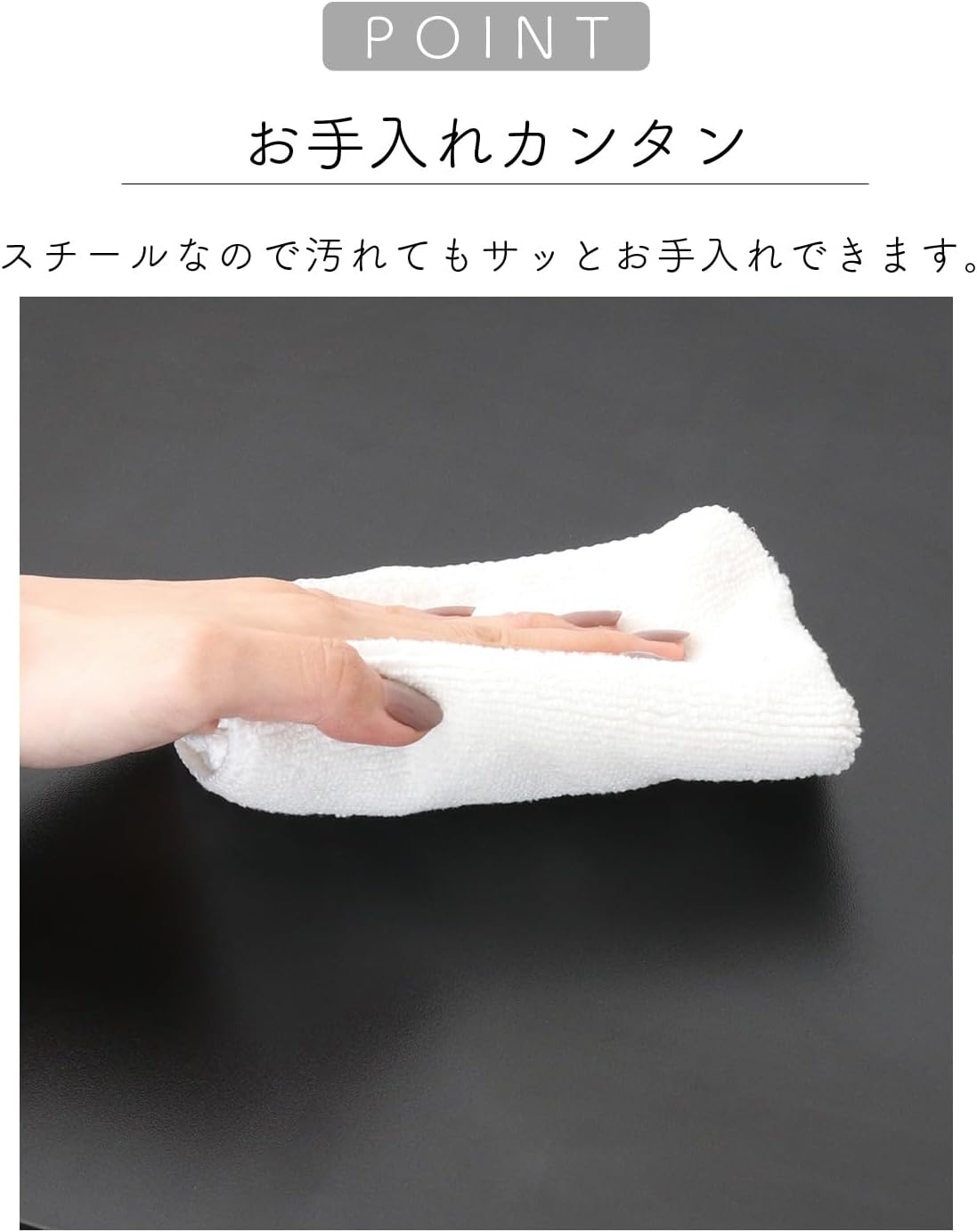 Detalle 2 de 不二貿易 17611 ファイルワゴン1段 A4対応・キャスター付き ブラック 幅55×奥行38×高さ58cm