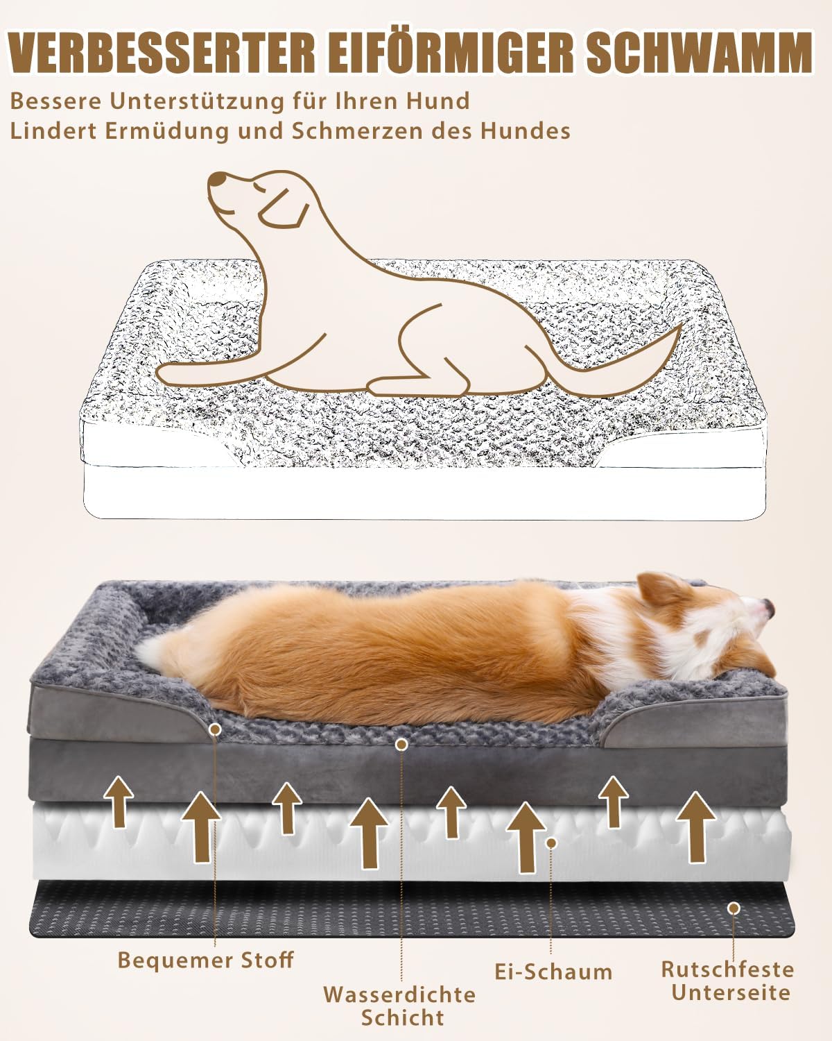 Detalle 2 de KSIIA Hundebett Mittelgroße Hunde
