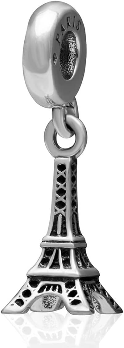 Thumbnail 5 de I Love Travel Theme Charm - 925 Sterling Silver Travel Pendant for European Bracelet
