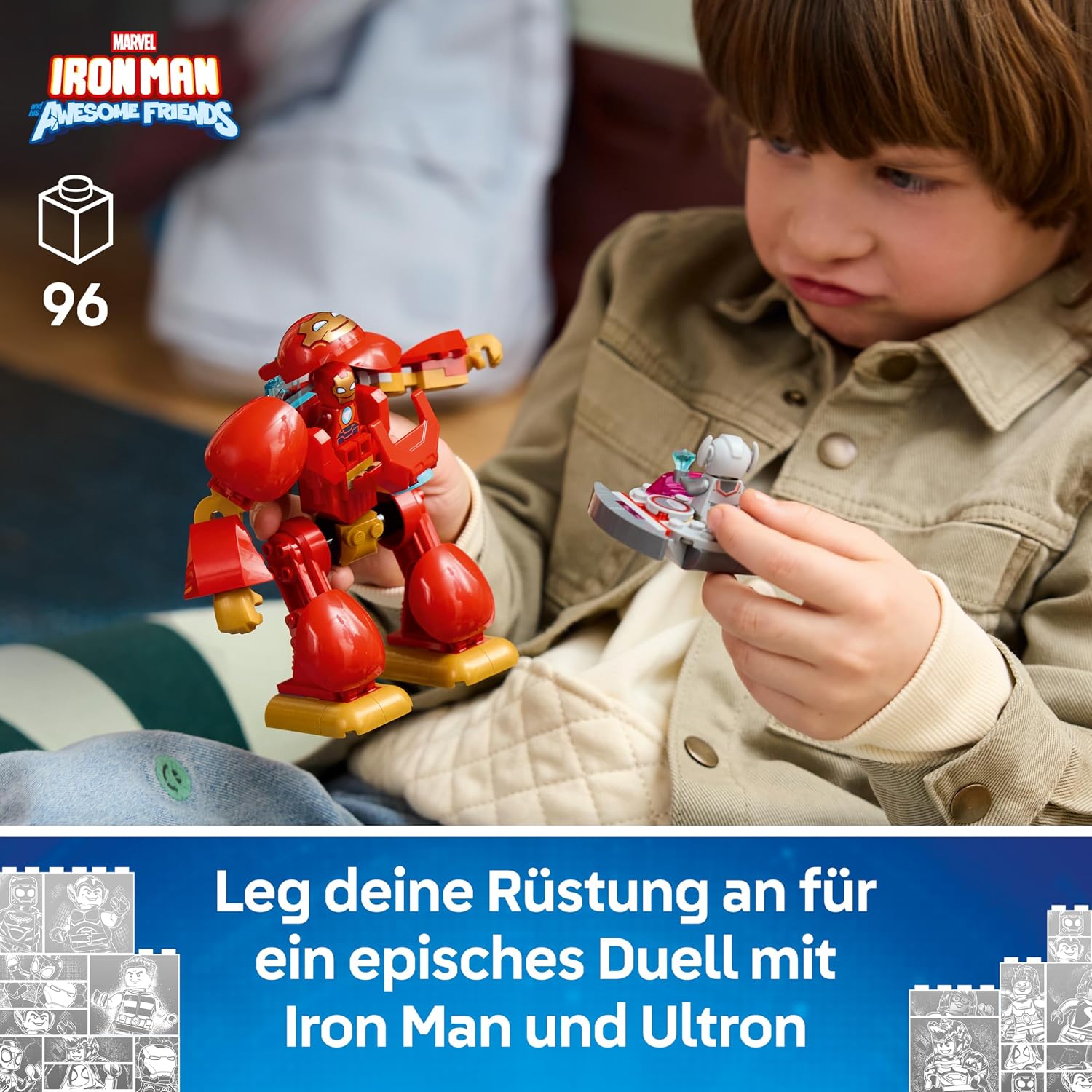 Thumbnail 2 de LEGO ǀ Marvel Iron Man und Seine Fantastischen Freunde Ultron vs. Iron Man (11209) – Mech-Action und Flugfigur für Kinder ab 4 Jahren