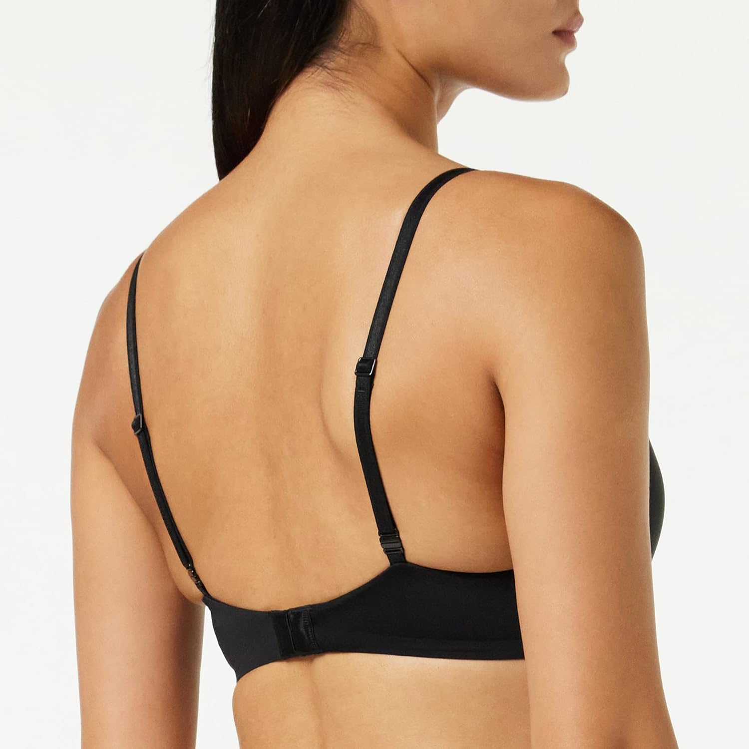 Detalle de Calvin Klein Donna Reggiseno a Mezza Coppa Lift Elasticizzato Nero 2A – Comfort daily con look minimal