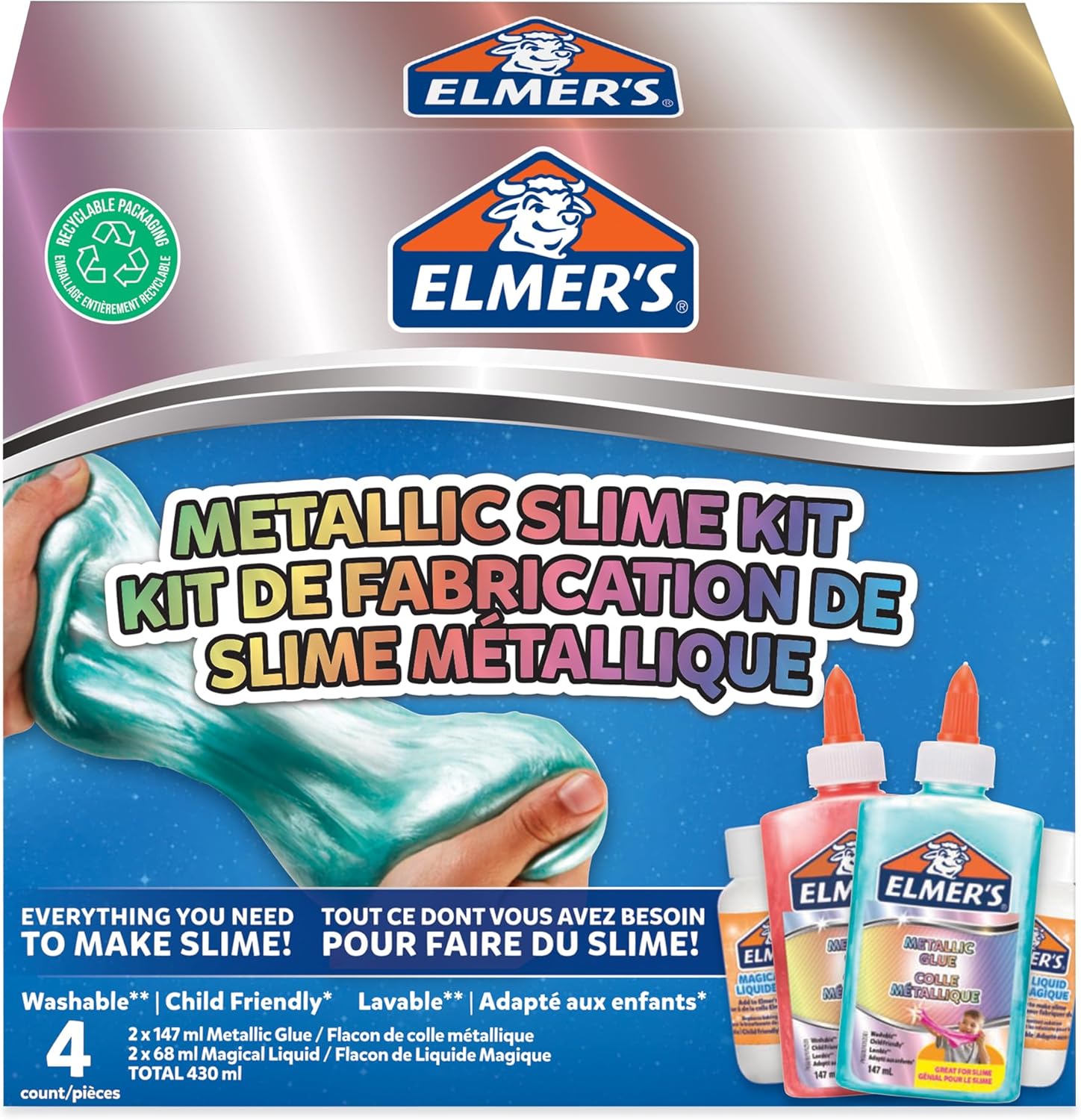 Thumbnail 5 de Elmer's kit pour slime coloré 4 pièces 🎨