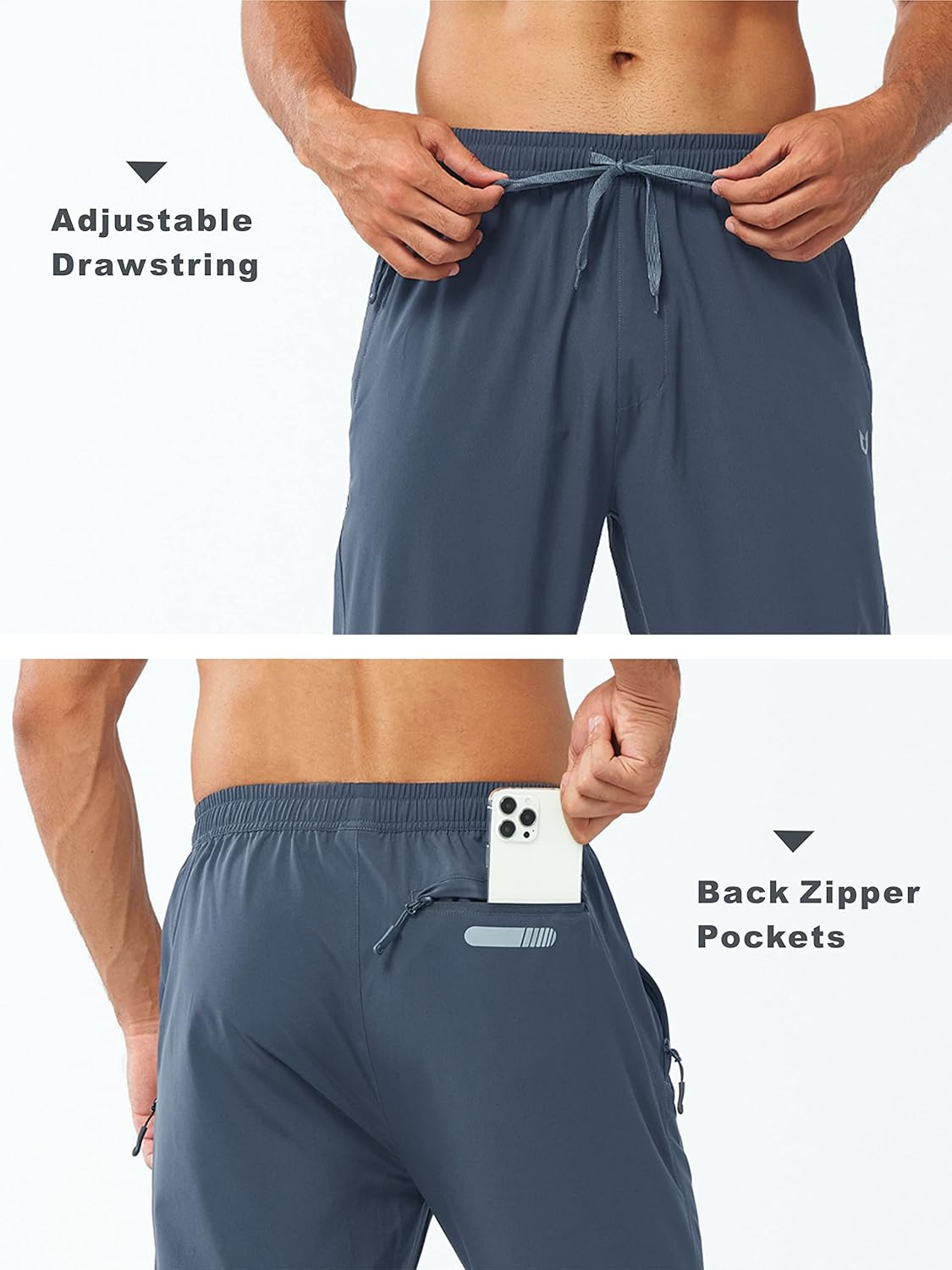 Thumbnail 5 de NORTHYARD Men's Athletic Pants: Lightweight Joggers with Zipper Pockets