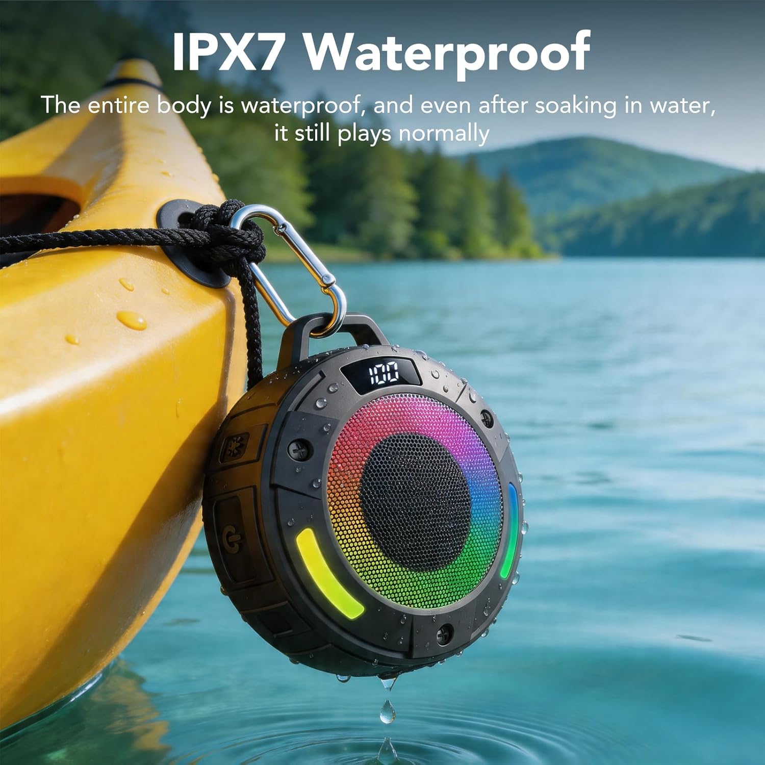 Thumbnail 6 de Bluetooth Speaker, 2026 Portable Wireless Shower Speaker with Detachable Hook