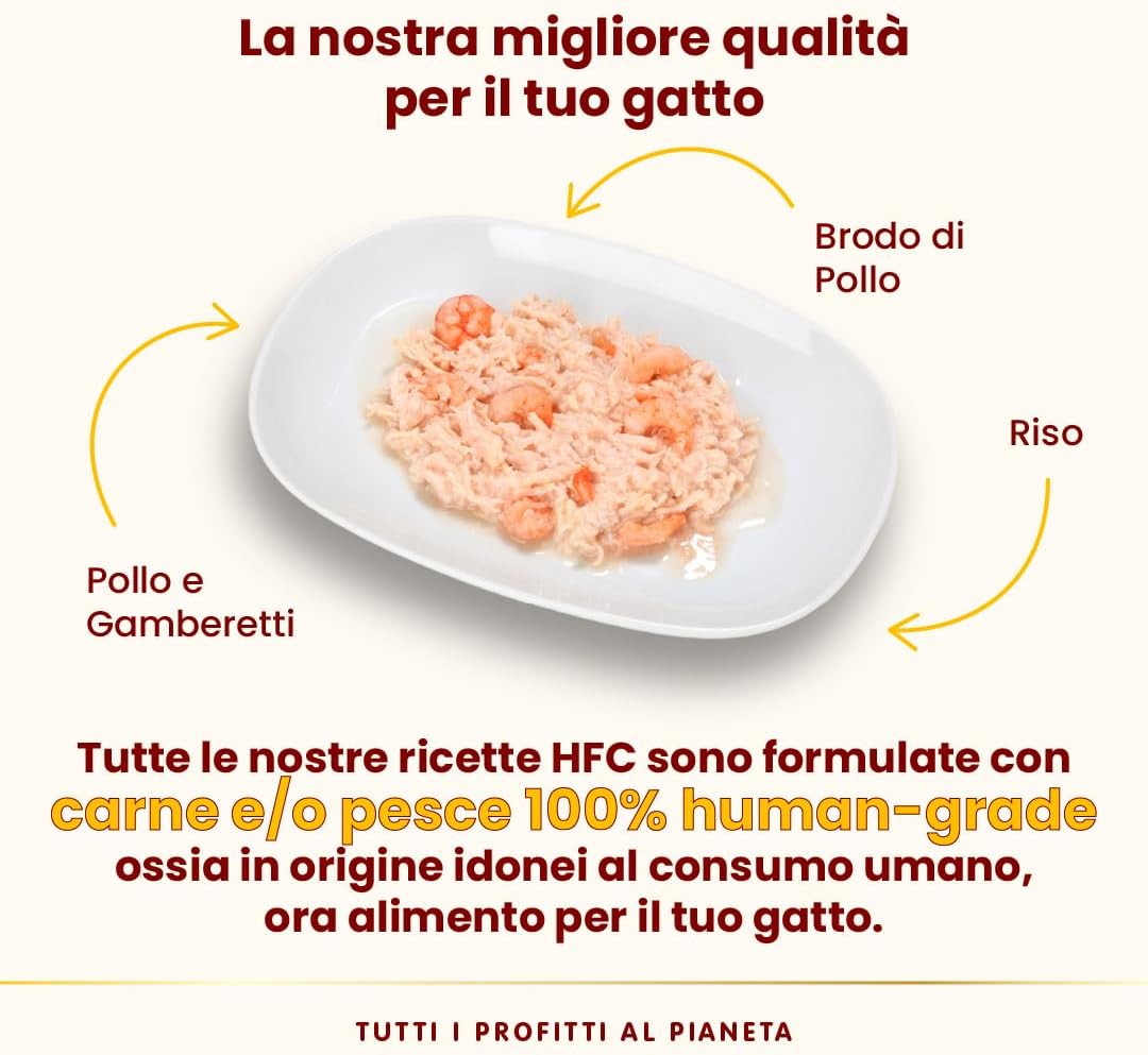 Thumbnail 2 de Almo Nature HFC Natural Umido per Gatti – Pollo e Gamberetti, Human Grade, 70 g (Confezione da 24)