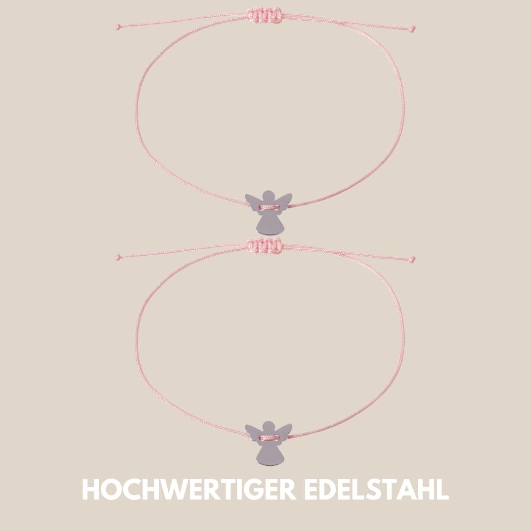 Thumbnail 1 de GD GOOD.designs EST. 2015 Bracelet d’amitié pour 2 personnalisable avec cœur en or rose 18 carats