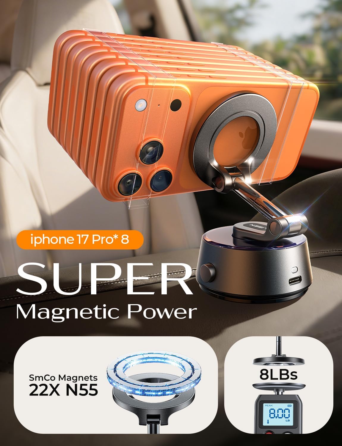 Thumbnail 5 de LISEN SuctionPro Auto Vacuum 3.0 Magnetic Car Mount