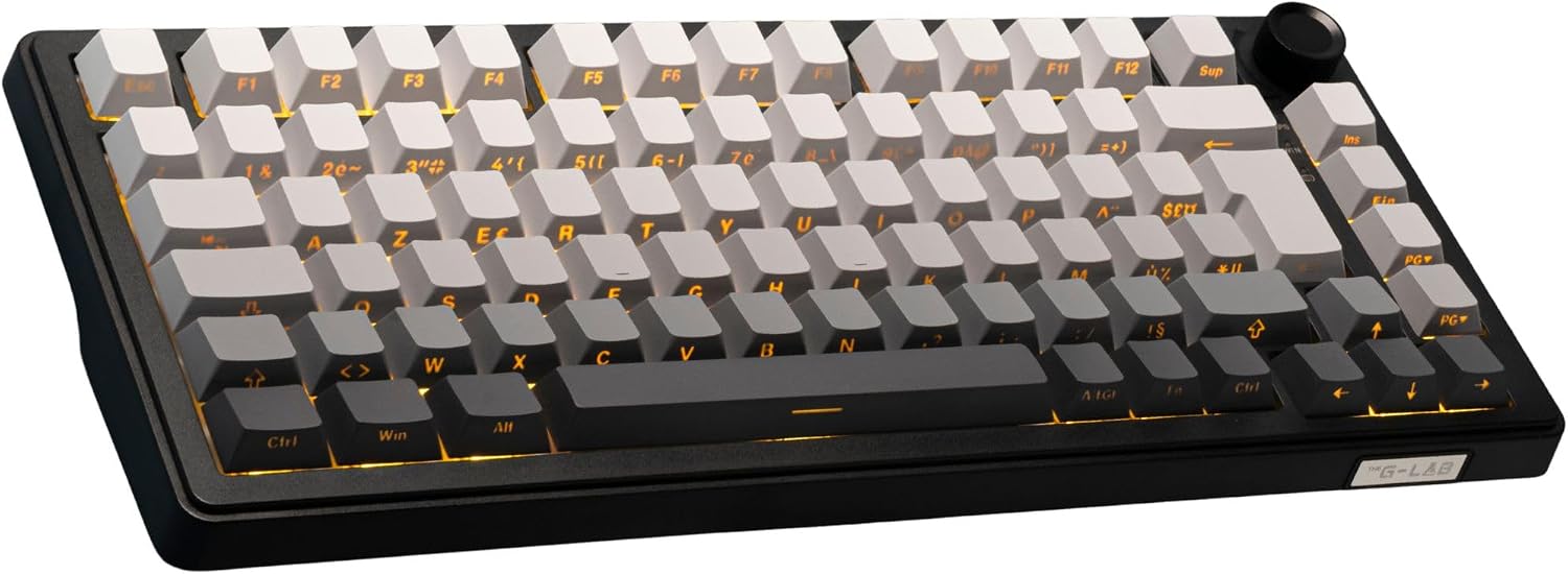 Detalle de The G-Lab KEYZ ELITE 300 GRG – klawiatura gamingowa 75% AZERTY, tri-mode, hot-swap