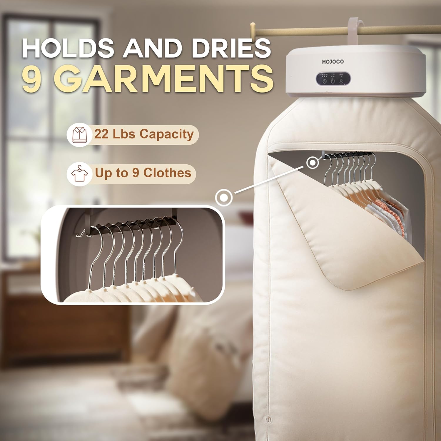 Thumbnail 5 de MOJOCO Portable Clothes Dryer 9