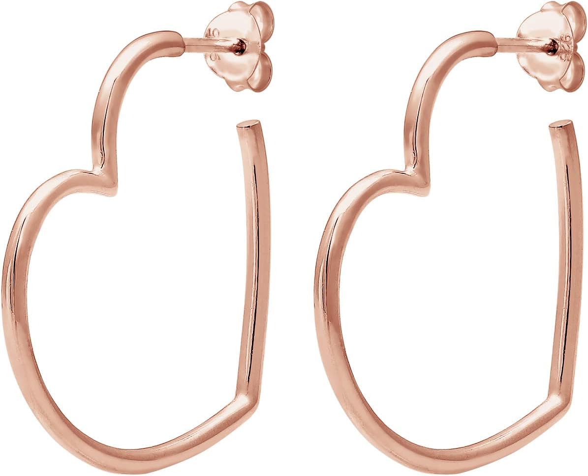 Detalle de Elli Herz Creolen Rosé 925er Silber