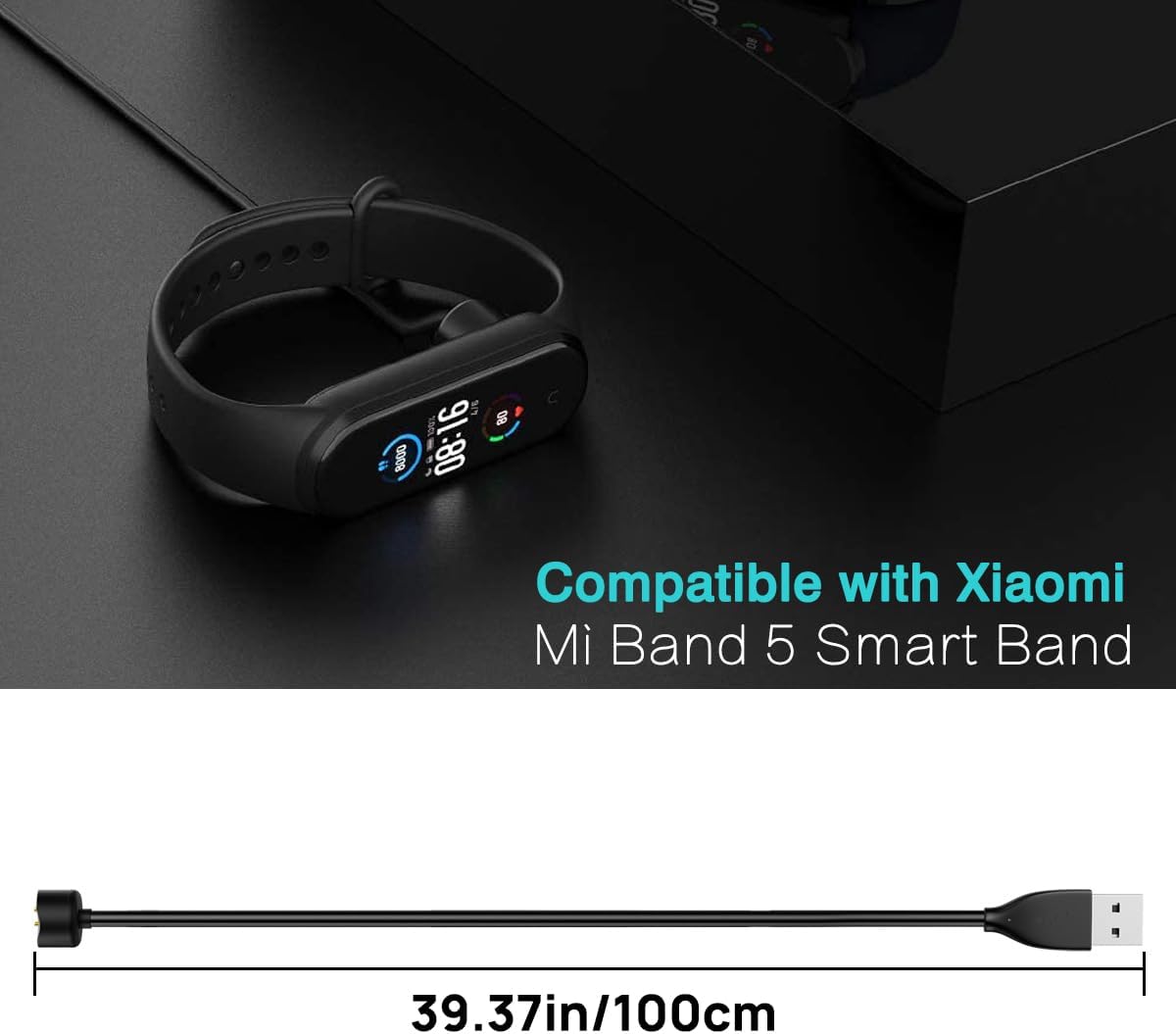 Thumbnail 4 de MoKo 2‑PACK Charger for Xiaomi Mi Band 7 magnetic cable