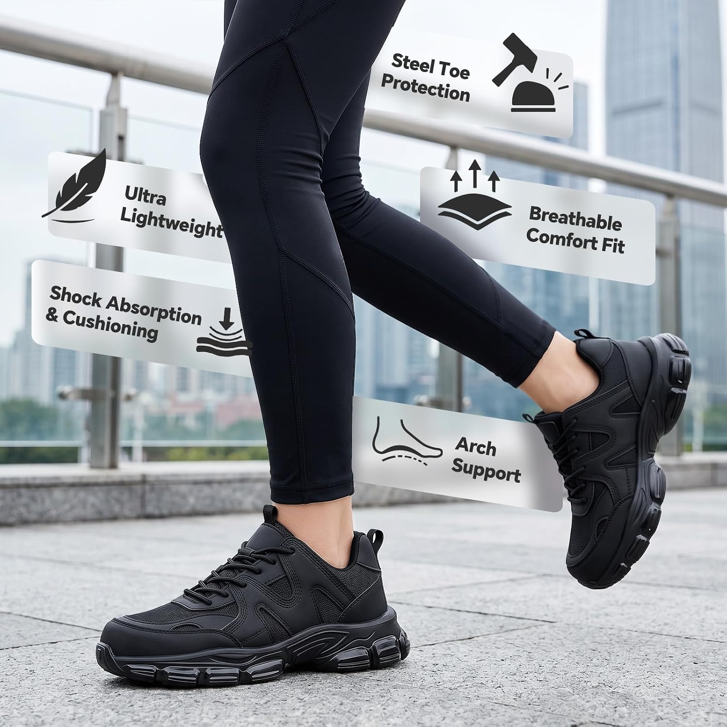 Detalle 2 de Steel Toe Work Shoes with EVA Outsole