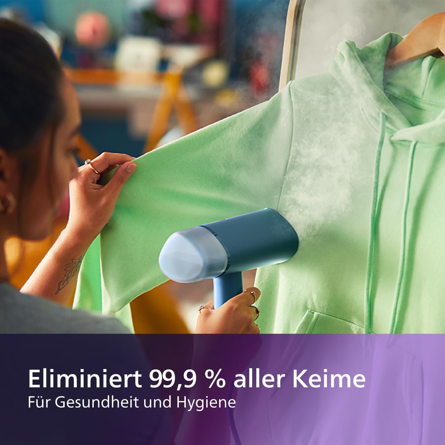 Thumbnail 6 de Philips 3000-Serie Tragbarer Dampfglätter STH3000/20 – 1000 W, kompakt und faltbar