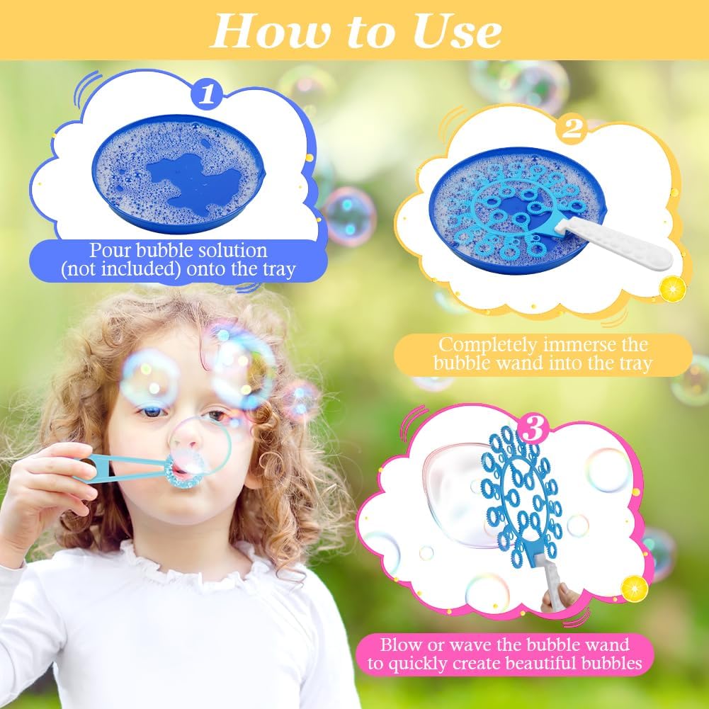 Detalle de OSDUE Bubble Wands Set for Kids – 30 Piece Giant Bubbles Kit