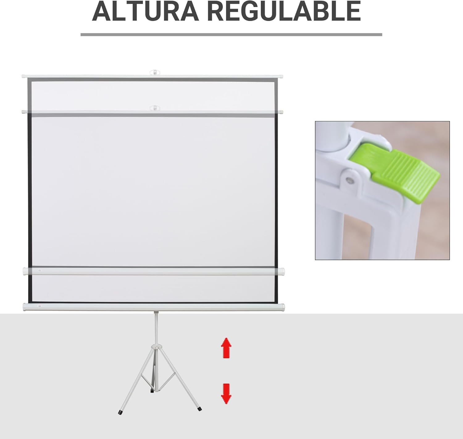 Thumbnail 3 de HOMCOM Pantalla de Proyector 100" Manual Portátil 🎥