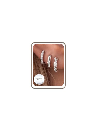 Detalle de Aretas sterling silver earrings set