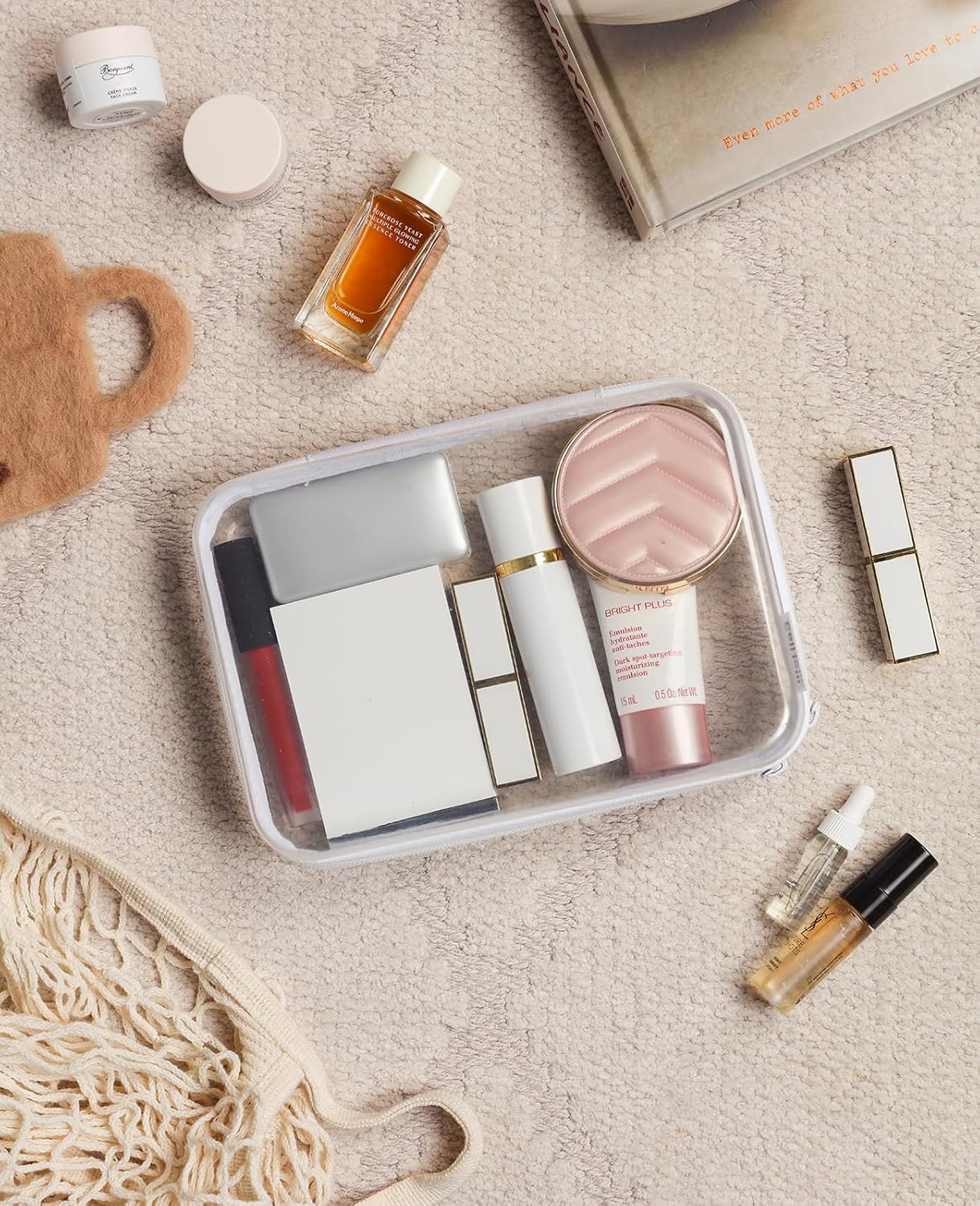 Thumbnail 2 de CoiiJoii 3-Pack Clear Hard Shell Zipper Cases for Organizing, Portable Cosmetic & Toy Storage