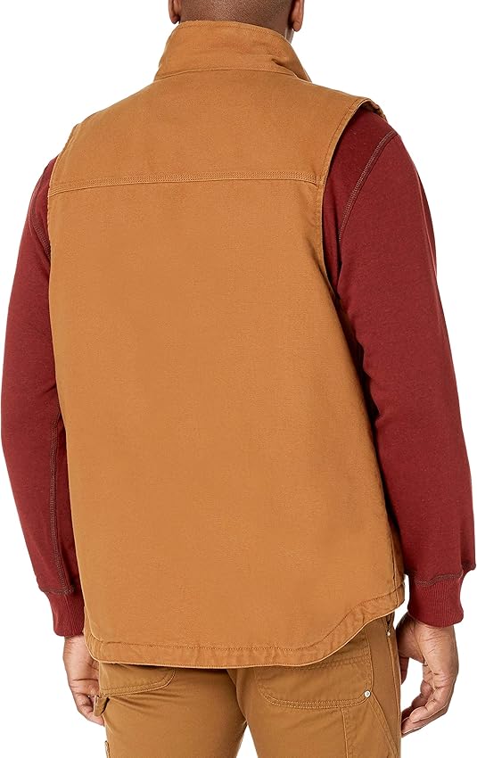 Thumbnail 1 de Carhartt Washed Duck Lined Mock Neck Vest XL — chaleco trabajo marrón