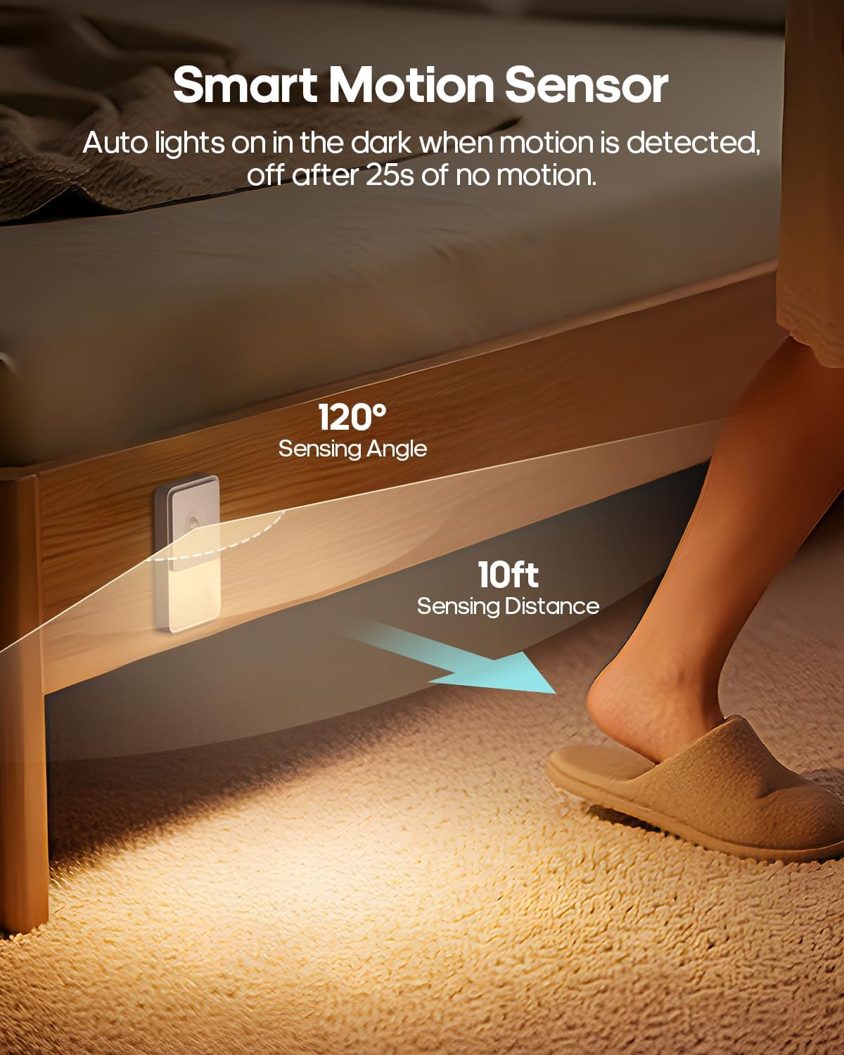 Thumbnail 2 de GOODEA GDNL004 Rechargeable Motion Sensor Night Lights, Dimmable, 4-Pack
