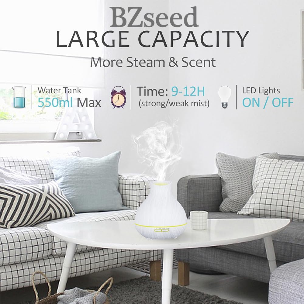 Detalle 2 de BZseed Aromatherapy Diffuser 550ml for Large Room ๐ฏ