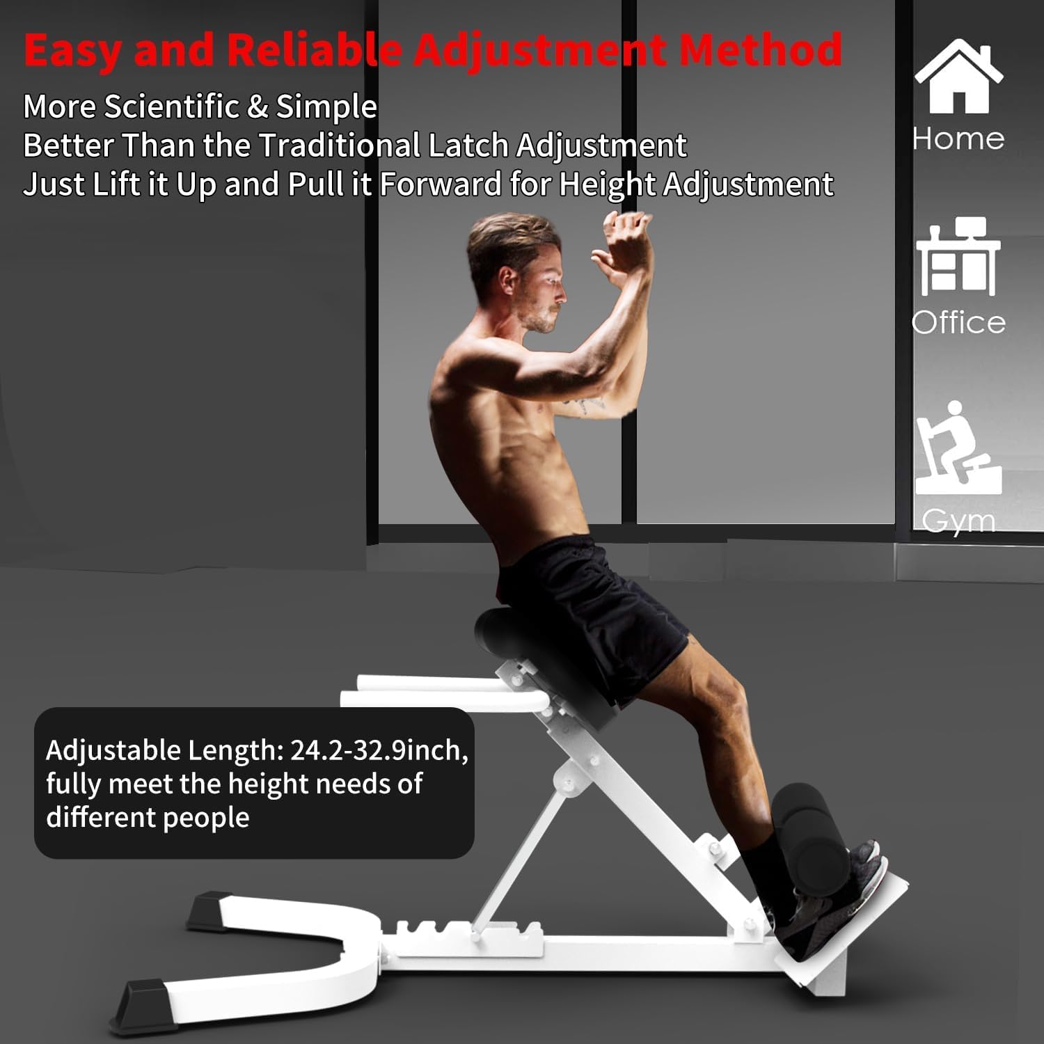 Thumbnail 2 de HOMLANE bdP-RgKlHMhvE-KEEs7pH-aN1bkJO Roman Chair, 330 lbs, Adjustable