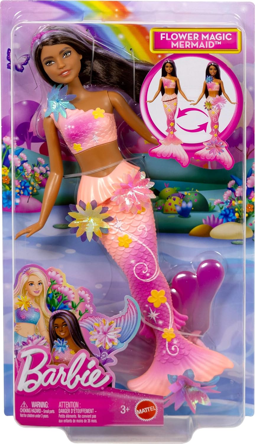 Detalle 2 de Barbie Flower Magic Meerjungfrauenpuppe ab 3
