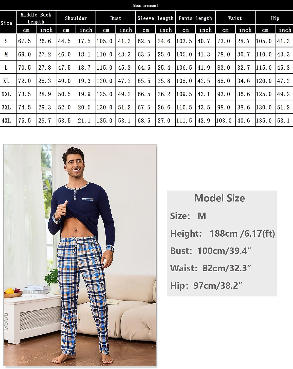 Thumbnail 5 de Litherday pyjama coton hiver homme