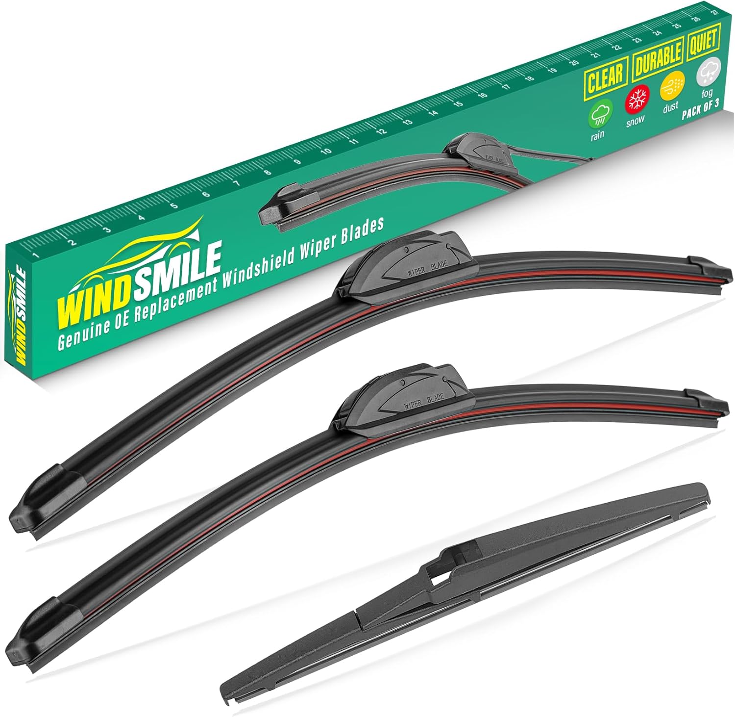 Detalle de OEM Windshield Wiper Blade Set 26,16,11 in — Pack of 3