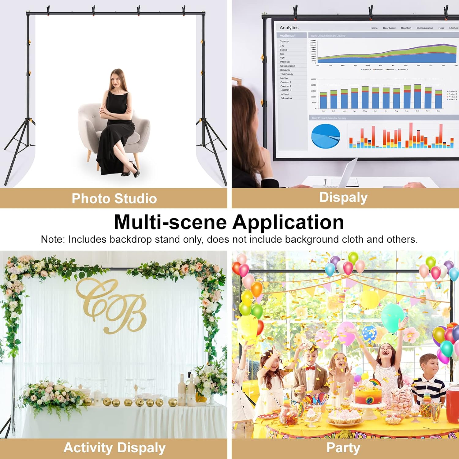 Thumbnail 6 de LINCO Lincostore Backdrop Support Stand Kit 10x6.5ft