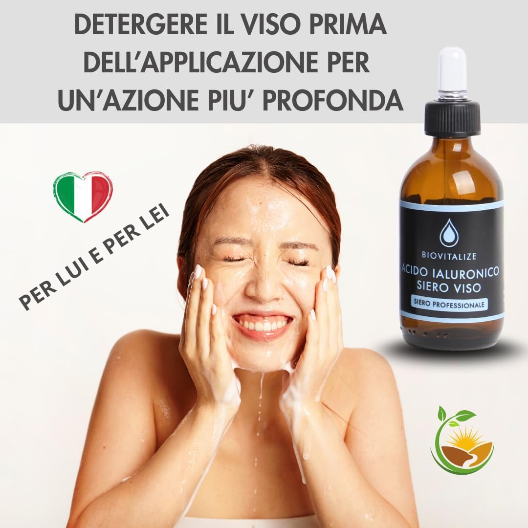 Thumbnail 5 de BIOVITALIZE Siero Viso all’Acido Ialuronico a Triplo Peso Molecolare 50 ml – Made in Italy