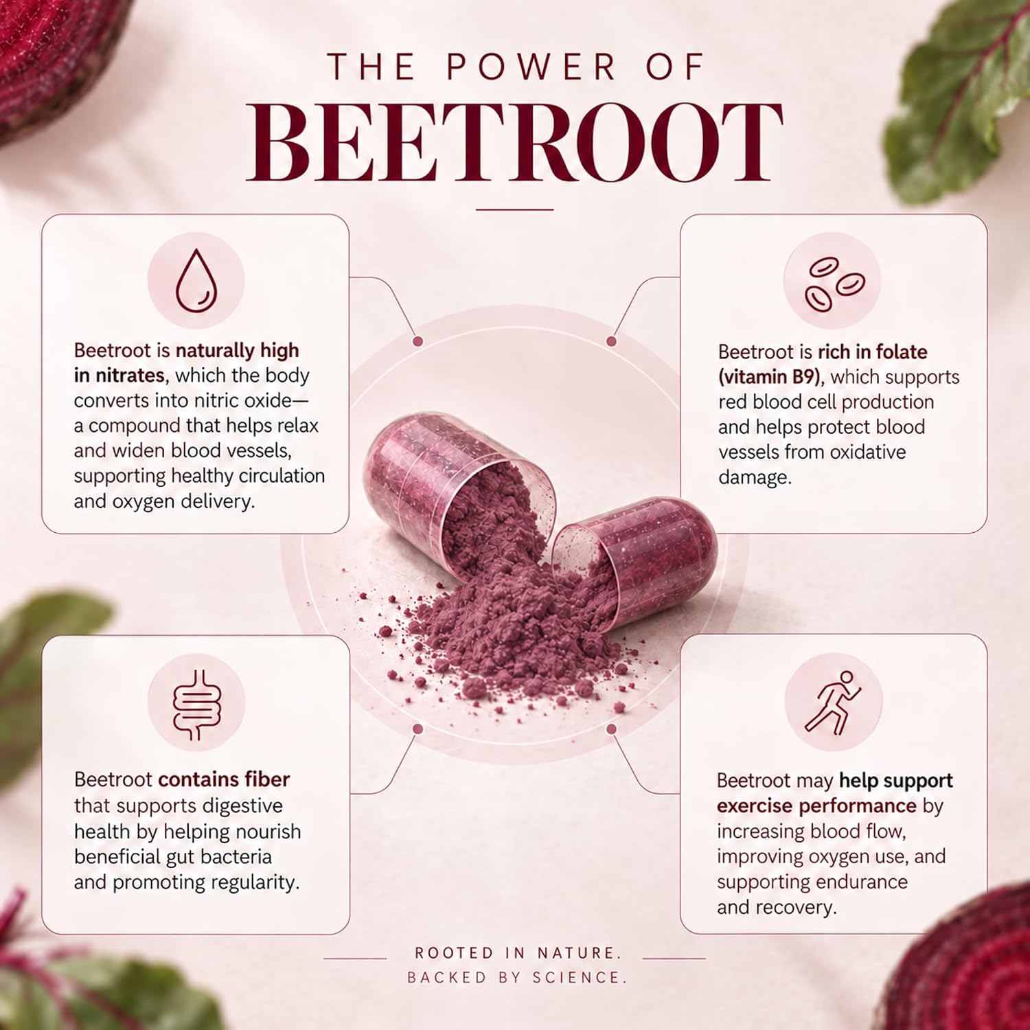 Detalle 2 de OrganiMAXX. 2,000 mg Organic Beetroot Capsules, 120 Count, Vegan