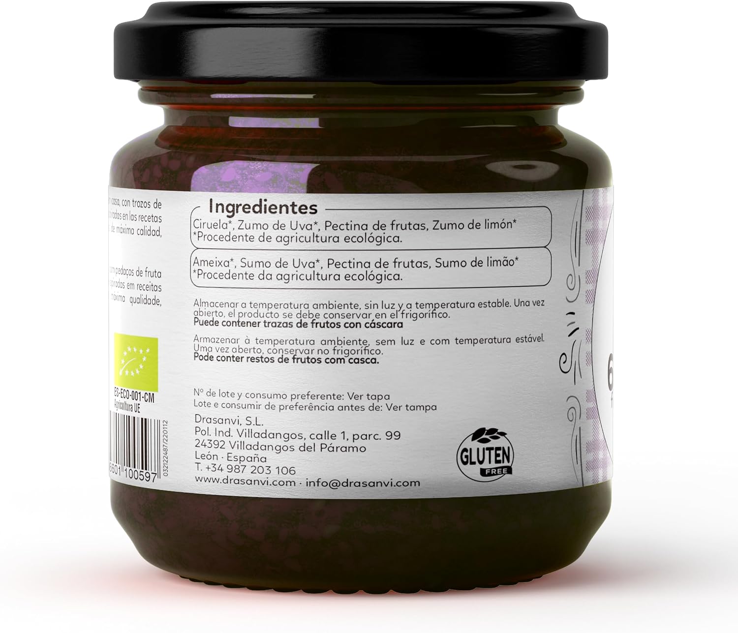 Detalle 2 de ECOSANA MERMELADA EXTRA CIRUELA 250g 🍯