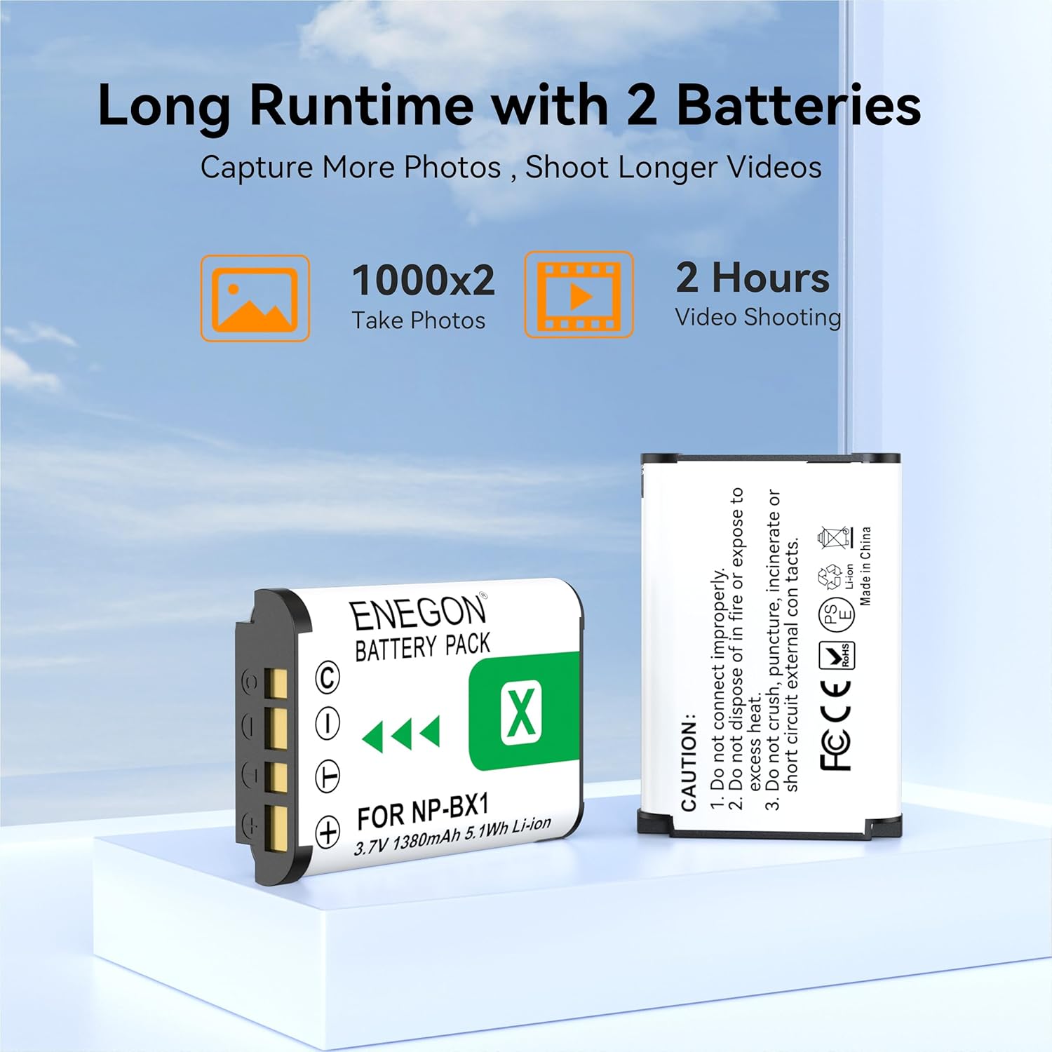 Thumbnail 4 de ENEGON NP-BX1 batteria 1380mAh