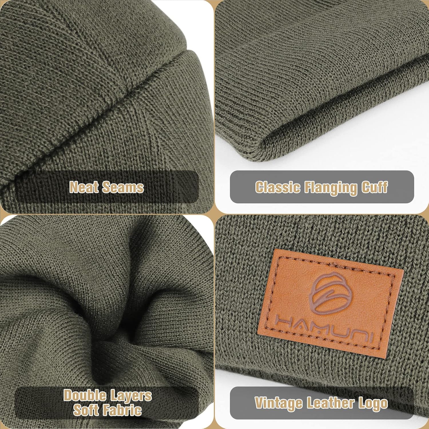Detalle de HAMUNI Beanie Mütze 54-60 cm