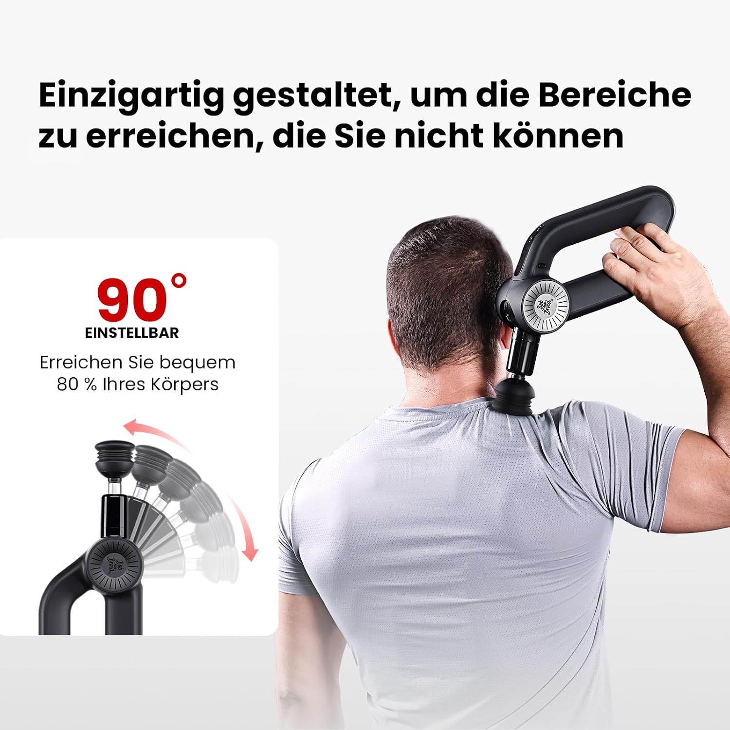 Detalle 2 de BOB AND BRAD D6 Ultra Massagepistole mit Infrarot-Heizmassagekopf (16 mm Amplitude)
