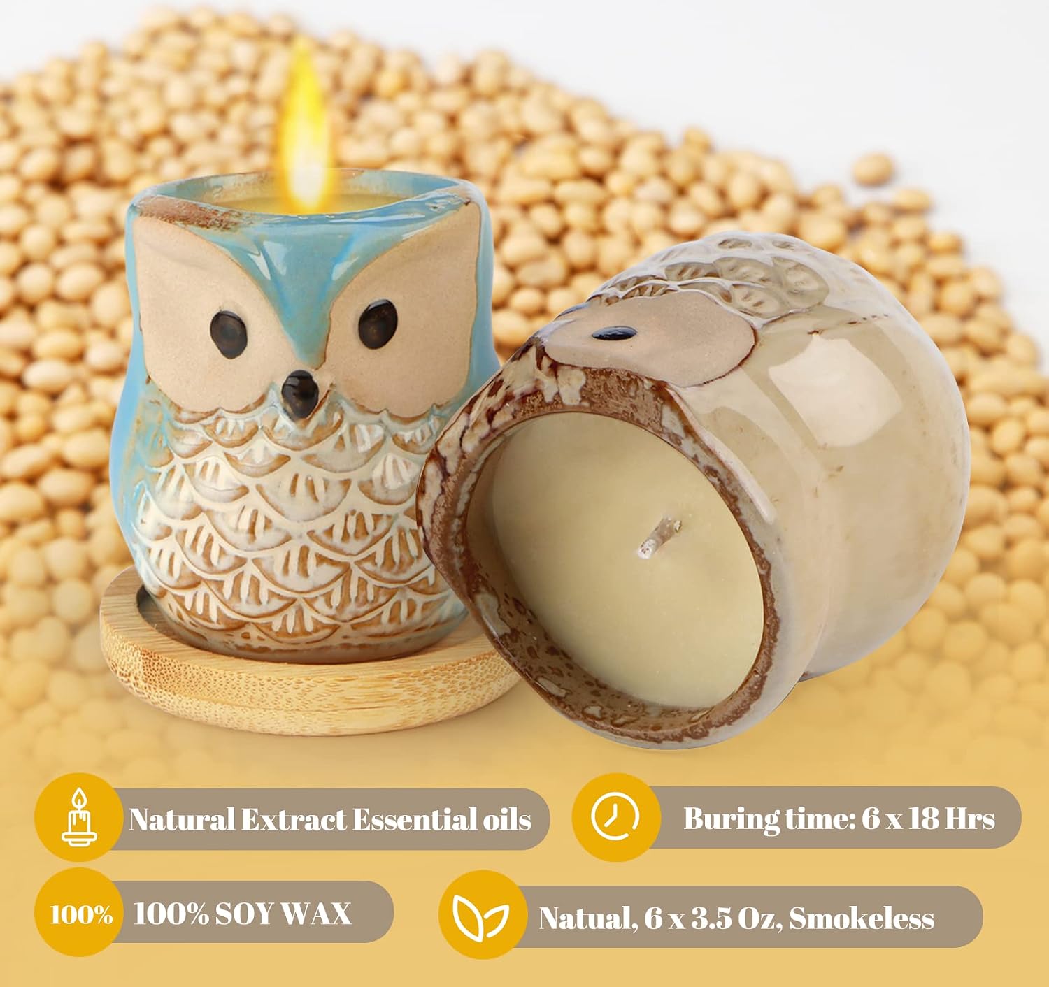 Detalle de Kinforse Luxury Scented Candle Set 6 🕯