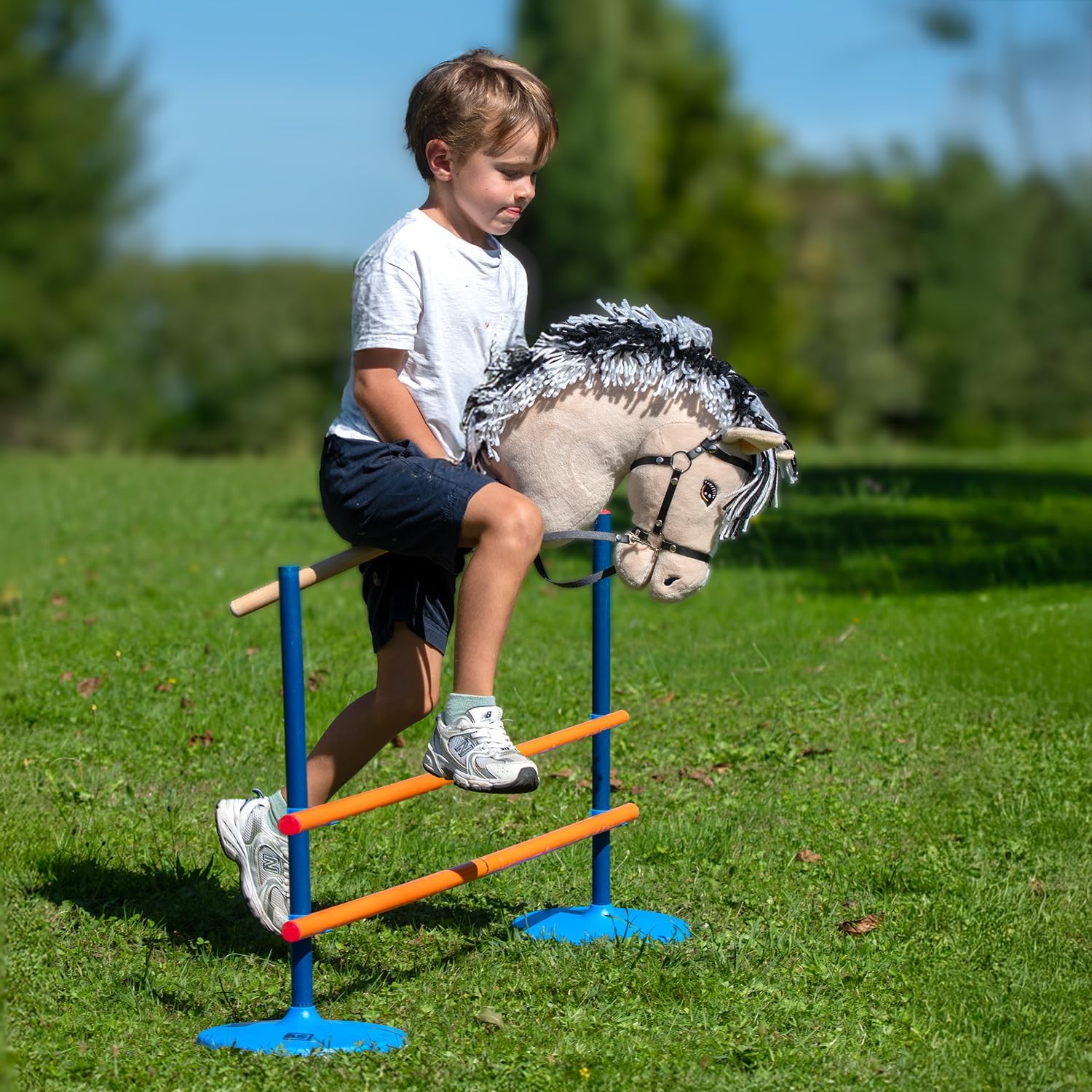 Detalle de Hobby Horse Noir A3 Pur Sang – Ensemble complet avec filet, mors et rênes