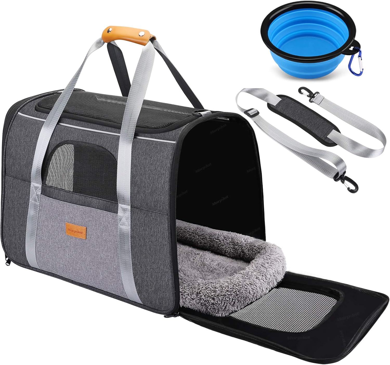 Transportín gato y perro plegable con cojín
